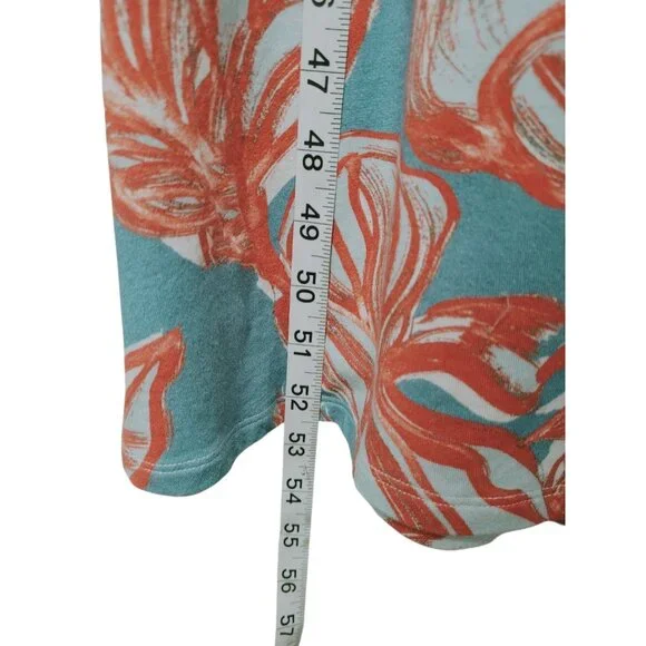 Soft Surroundings Maxi Dress L Blue Red Floral Twist Front Empire Soft Knit - Picture 7 of 14